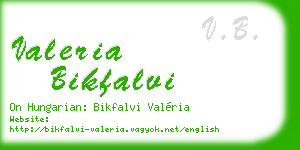 valeria bikfalvi business card